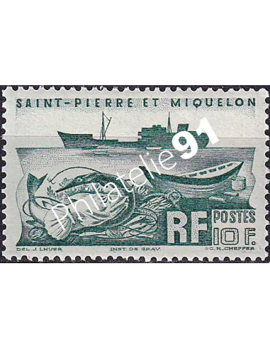 St-Pierre et Miquelon, n° 340 charnière, Timbres Colonies