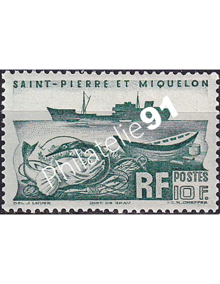 St-Pierre et Miquelon, n° 340 charnière, Timbres Colonies