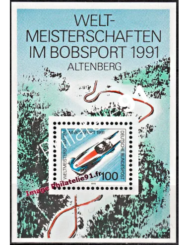 Timbres neufs d’Allemagne - RFA - BF n°  22.Thématique : Bobsleigh