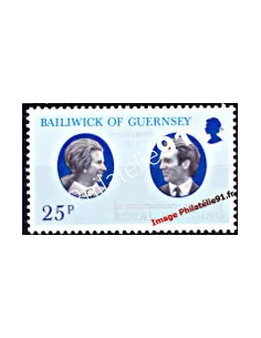 timbre de GUERNESEY n° 83 - Mariage de la Princesse Anne