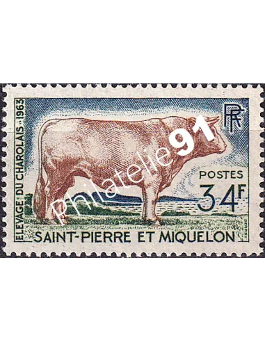 Saint-Pierre et Miquelon, n° 375 charnière, Collection timbre Dom Tom