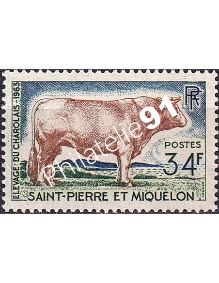 Saint-Pierre et Miquelon, n° 375 charnière, Collection timbre Dom Tom