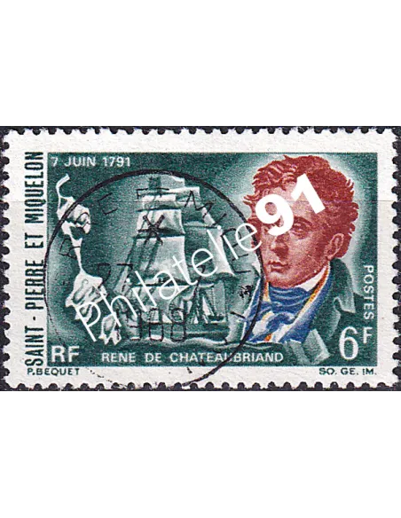 Saint-Pierre et Miquelon, n° 381 oblitéré, Collection timbre Dom Tom