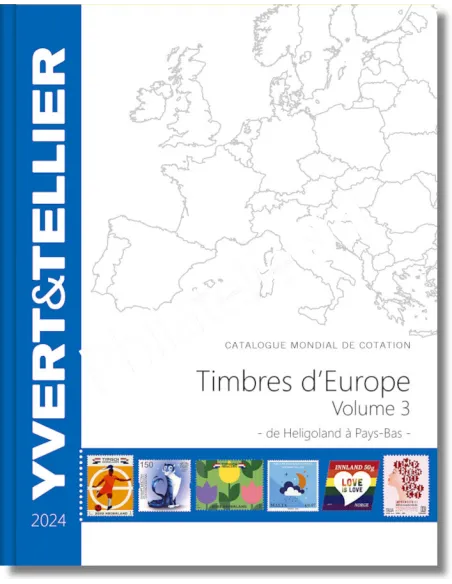 Catalogue des timbres d'Europe Vol. 3 2024, Heligoland à Pays-Bas