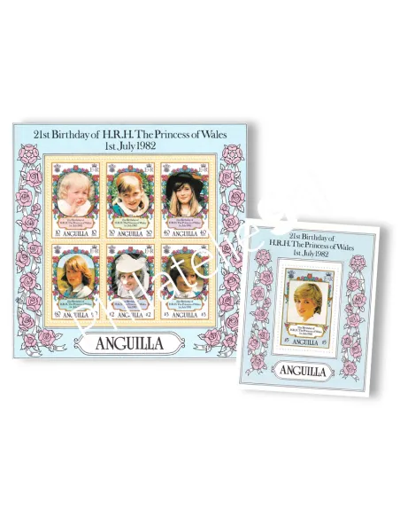 ANGUILLA, BF n° 42 et 43, collection timbres thématiques