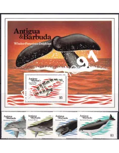 ANTIGUA, n° 697 à 700 + BF n° 71, collection timbres thématiques