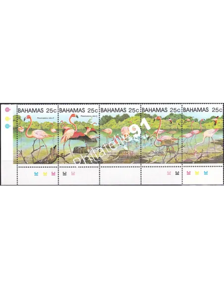 Bahamas, n° 505 à 509, Bande, collection timbres thématiques