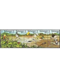 Bahamas, n° 563A à 563E, Bande, collection timbres thématiques