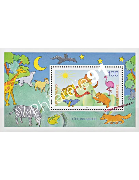 Timbres neufs d’Allemagne - RFA - BF n°  33.Thématique :  Animaux et dessins d'enfant