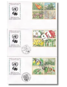 ONU - lot de 3 enveloppes 1er Jour, Timbres Monde