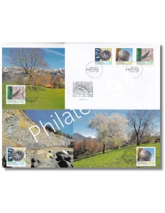 LIECHTENSTEIN - Lot de cartes maximum et 1er jour - Fossiles, Timbres Europe