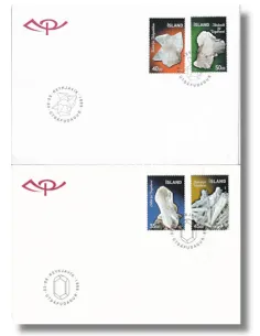 ISLANDE - Lot de 2 1er jour - oblitéré - Minéraux, Timbres Europe