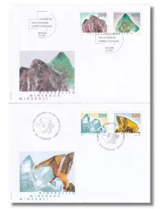 SUISSE - Lot de 2 1er jour - oblitéré - Minéraux, Timbres Europe