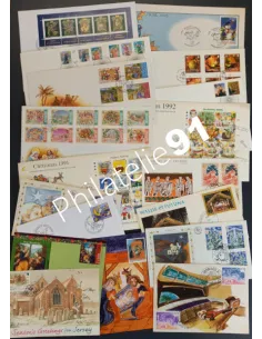 TOUS PAYS - Lot 18 documents différents - Noel, Timbres Monde