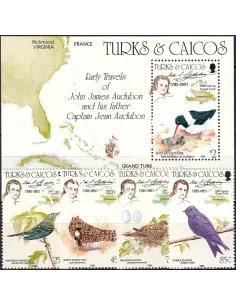 Turks et Caicos, n° 709 à 712 + BF n° 56,  timbres thématiques