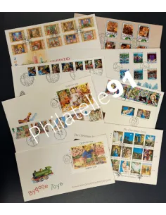 GRANDE BRETAGNE Lot 10 enveloppes oblitérées 1er Jour, Timbres Europe
