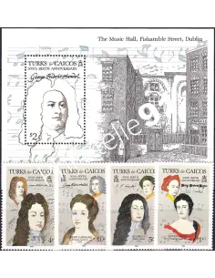 Turks et Caicos, n° 733 à 736 + BF n° 62,  timbres thématiques