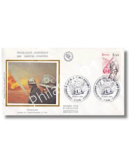 n° 2233 sur Enveloppe 1er jour - oblitéré - Pompiers, Timbres France