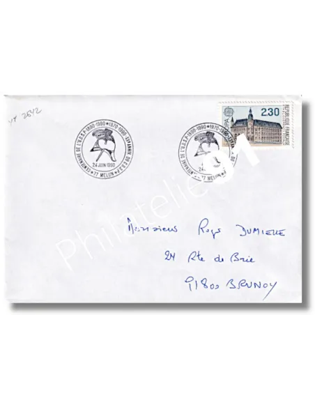 Oblitération temporaire sur Enveloppe - Pompiers, Timbres France