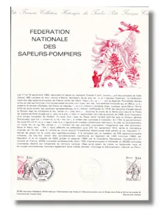 Document philatélique officiel - oblitéré - pompiers, Timbres France
