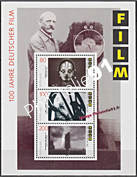 Timbres neufs d’Allemagne - RFA - BF n°  32.Thématique :  Cinéma