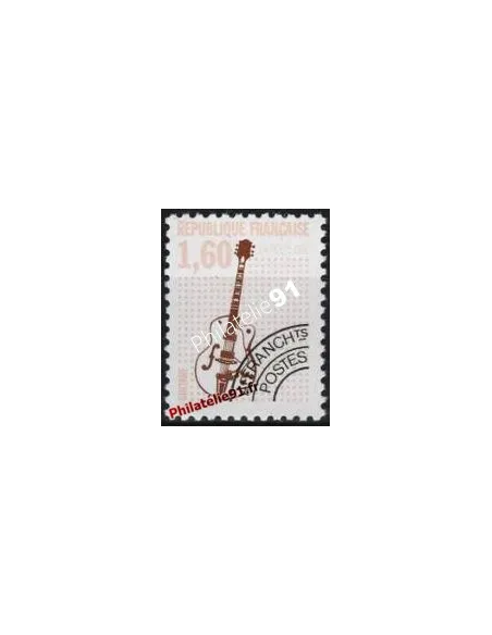 Timbre Préoblitéré n° 213a - Instruments de musique - Guitare