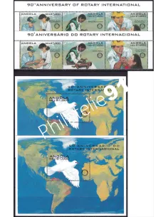 Angola, n° 959 à 961, 692 à 964 + BF n° 19 et 20,  timbres thématiques