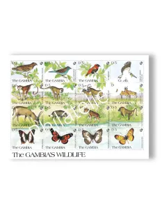GAMBIE, n° 1057 à 1072, Feuille, collection timbres thématiques