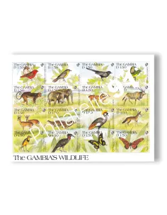 GAMBIE, n° 1149 à 1164, Feuille, collection timbres thématiques