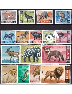 Kenya, n° 20 à 33, collection timbres thématiques