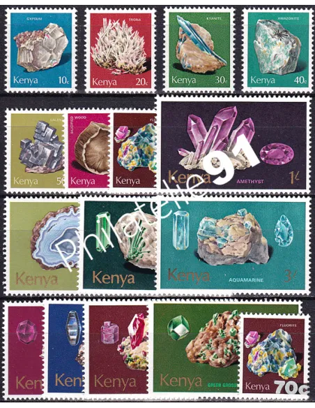 Kenya, n° 95 à 109 + n° 236, collection timbres thématiques