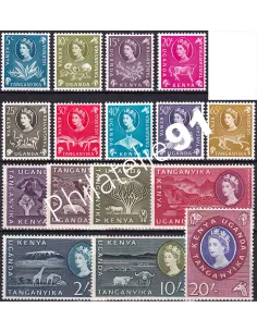 Kenya et Ouganda, n° 105 à 120, collection timbres thématiques