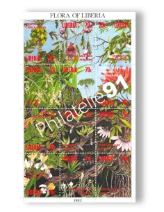 Liberia, n° 1219 à 1230, Feuille, collection timbres thématiques
