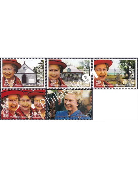 Océan Indien britannique, n° 118 à 122, collection timbres thématiques