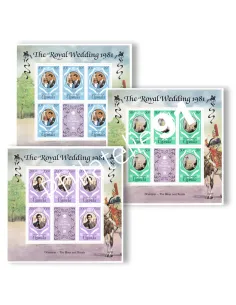 Ouganda, n° 264 à 266 en 3 feuilles,  timbres thématiques