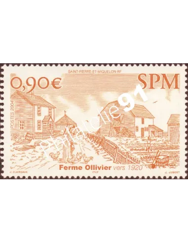 Timbre de Saint-Pierre et Miquelon n°  814, ferme, Timbres dom tom