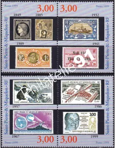 Saint-Pierre et Miquelon n° 692 à 695, 2 paires, timbres Dom-Tom