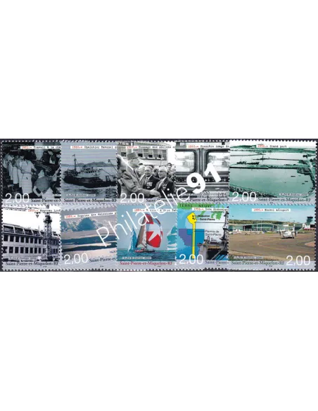 Saint-Pierre et Miquelon, n° 727 à 736, timbres Dom-Tom