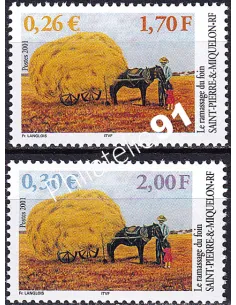 Saint-Pierre et Miquelon, n° 741 à 742, timbres Dom-Tom