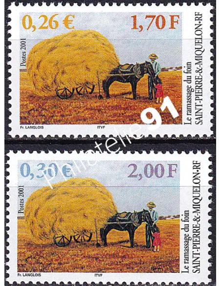 Saint-Pierre et Miquelon, n° 741 à 742, timbres Dom-Tom