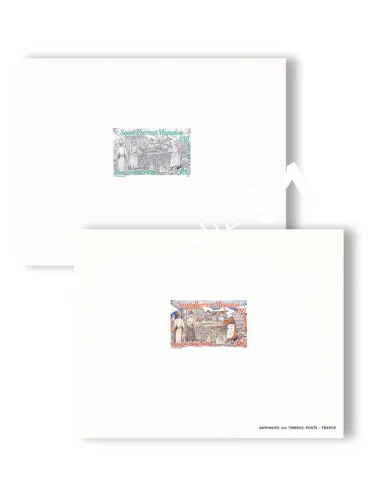 St-Pierre & Miquelon, 2 Épreuves, n° 595 à 596, timbres Dom-Tom