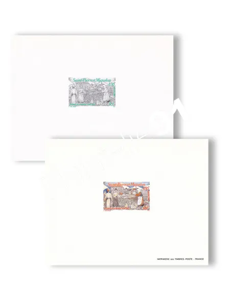 St-Pierre & Miquelon, 2 Épreuves, n° 595 à 596, timbres Dom-Tom