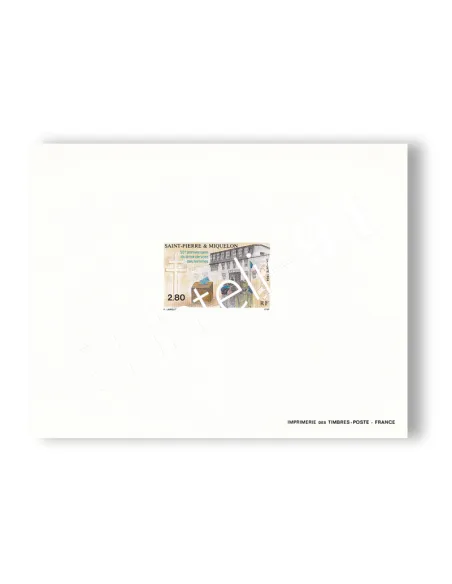 St-Pierre & Miquelon, Épreuve de luxe, n° 597, timbres Dom-Tom