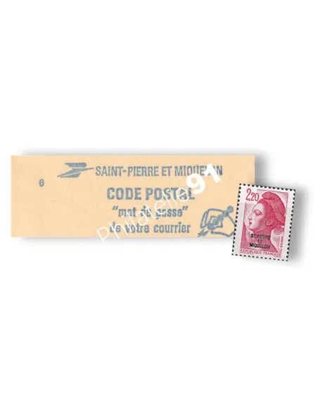 St-Pierre et Miquelon, Carnet n° C464a, timbres Dom-Tom