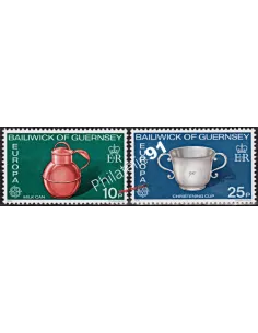 Timbres de GUERNESEY n° 128 à 129, EUROPA 1976, Artisanat