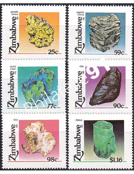 Zimbabwe, n° 268 à 273, collection timbres thématiques