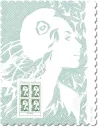 Affiche Marianne d l'Avenir numérotée, collection timbres France