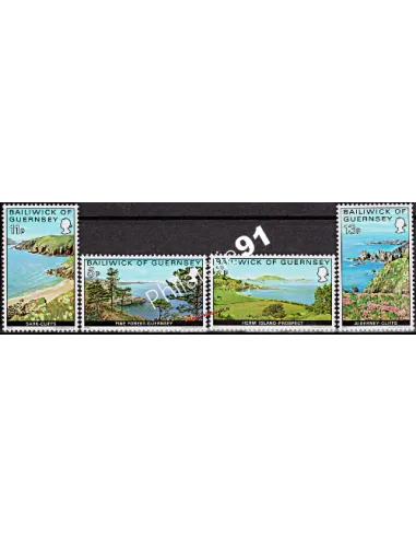 Timbres de GUERNESEY n° 132 à 135, Iles de guernesey, timbres d'Europe