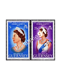 Timbres de GUERNESEY n° 140 à 141, ELIZABETH II, timbres d'europe