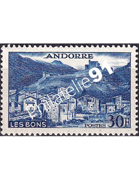 Timbre n° 150 charnière, collection timbres Andorre Français
